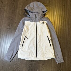 The North Face Women’s DryVent Hooded Rain Jacket Gray White Size Small